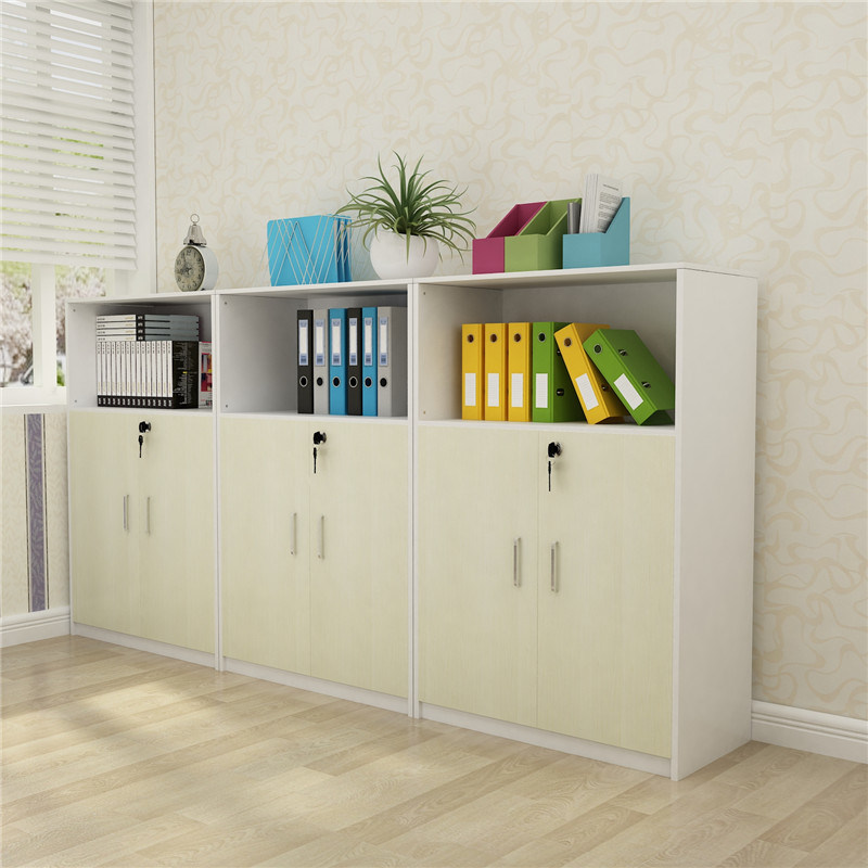 Color Optional Wooden Book Cabinet Office Furniture Filling Cabinet