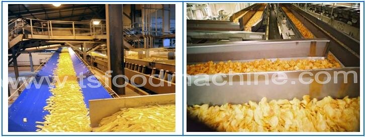 Frozen Potato Chips Production Line / French Fries Making Machine