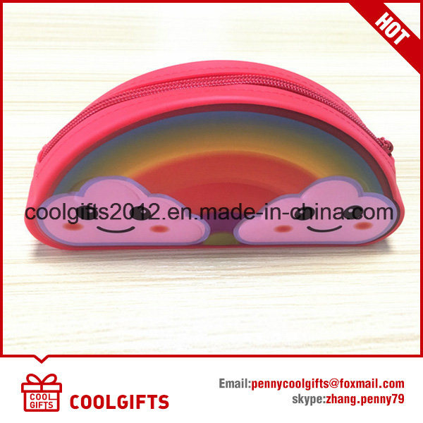 New Design Rainbow Silicone Women and Kids Coin Purse Wallet