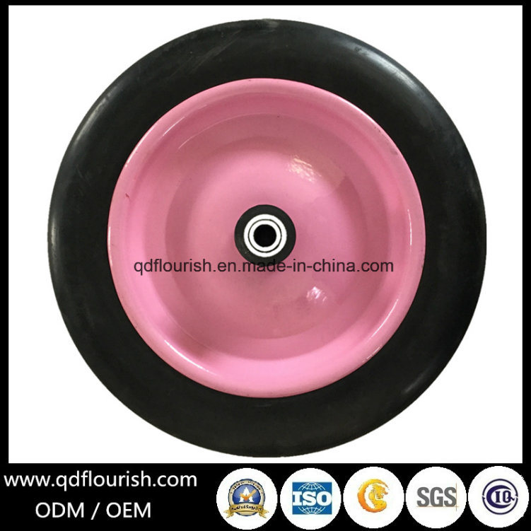 Solid Rubber Powder Wheel 3.00-8 Steel Rim for Cart