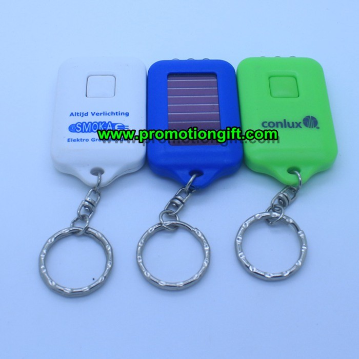 Mini Solar Power LED Keychain Flashlight