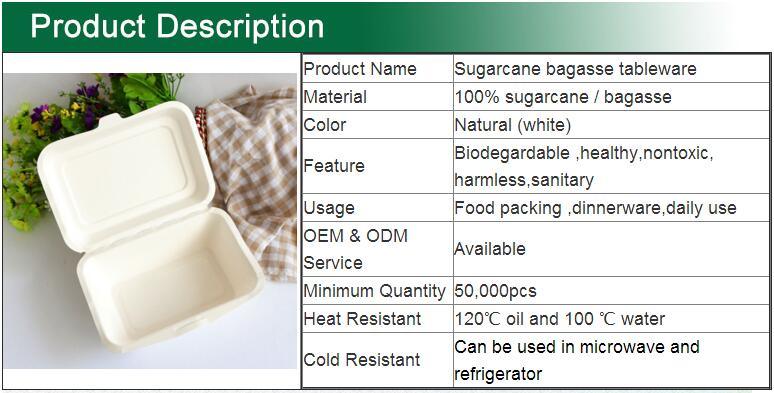1000ml Round Food Packaging Sugarcane Bagasse Disposable Paper Soup Bowls