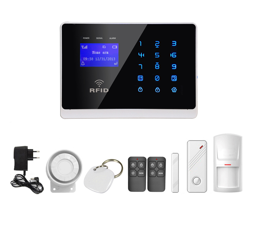 GSM Wireless Home Security Burglar Alarm with Touch Keypad (YL-007M2FX)