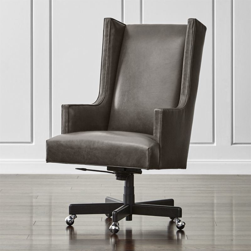 Real Leather Manager Office Chair Aluminium Alloy Foot (SZ-OCK02)