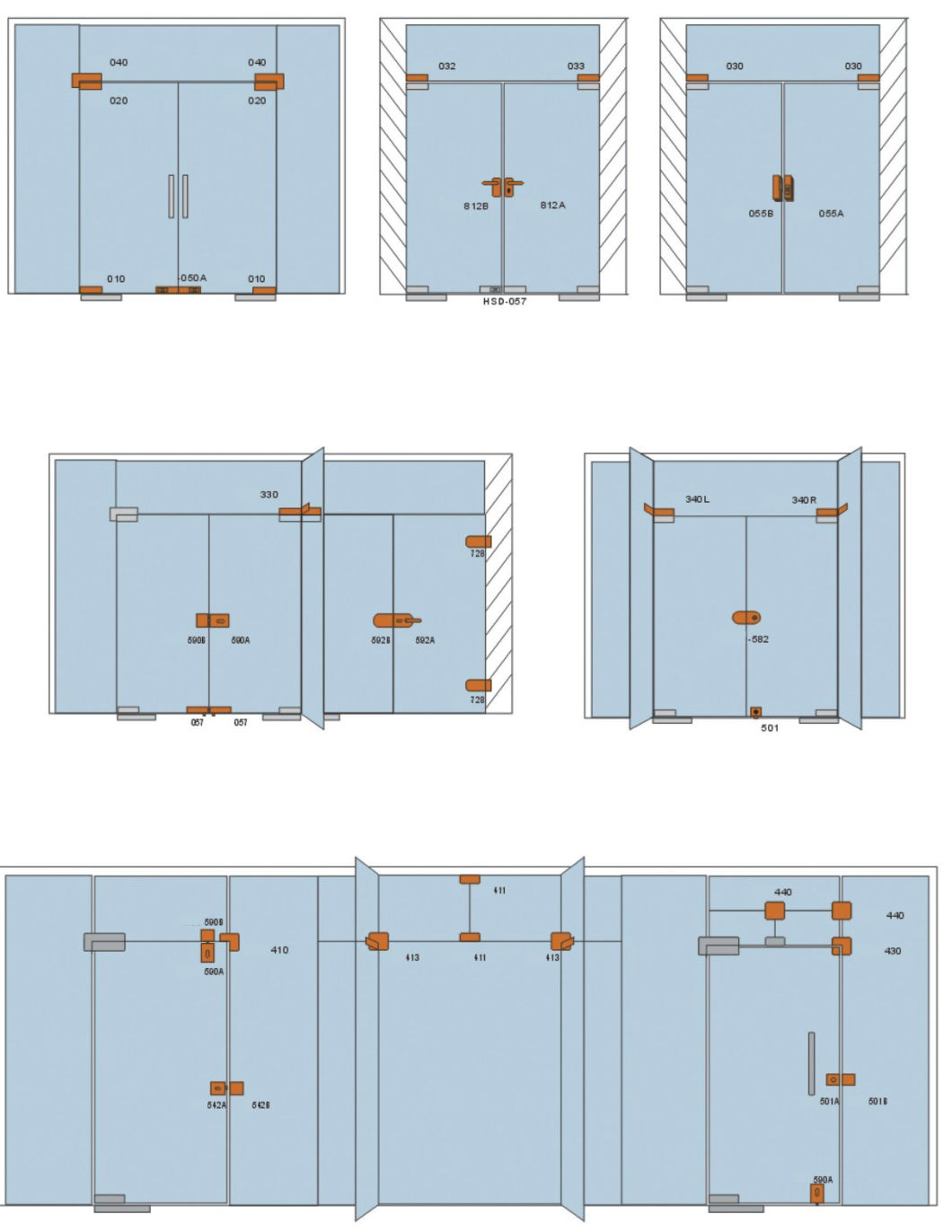 Glass Door Patch Fittings