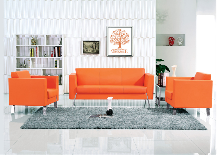 Different Colors of PU Type Office Lounge Sofa for Office Reception Seating