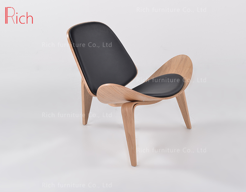 Modern Designer Hans Wenger Shell Wood Veneer Lounge Leisure Chair