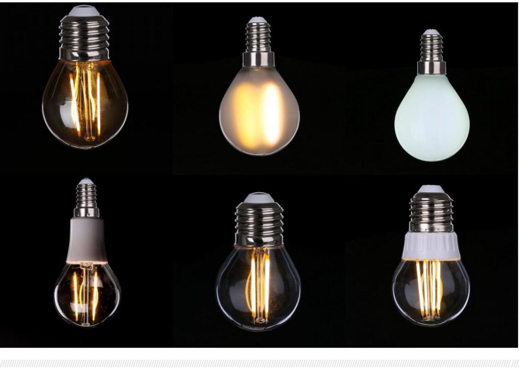 Hot Selling Dimmable E14 E12 2W G45 LED Filament Bulb Light