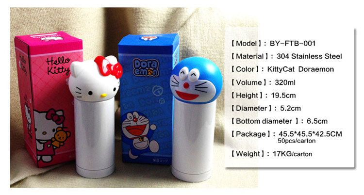 Kittycat Doraemen Sublimation Vacuum Flask