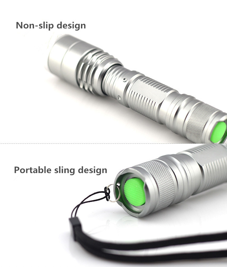 High Quality 10W Strong Light Aluminium Alloy LED Flashlight &Rechargeable Torch
