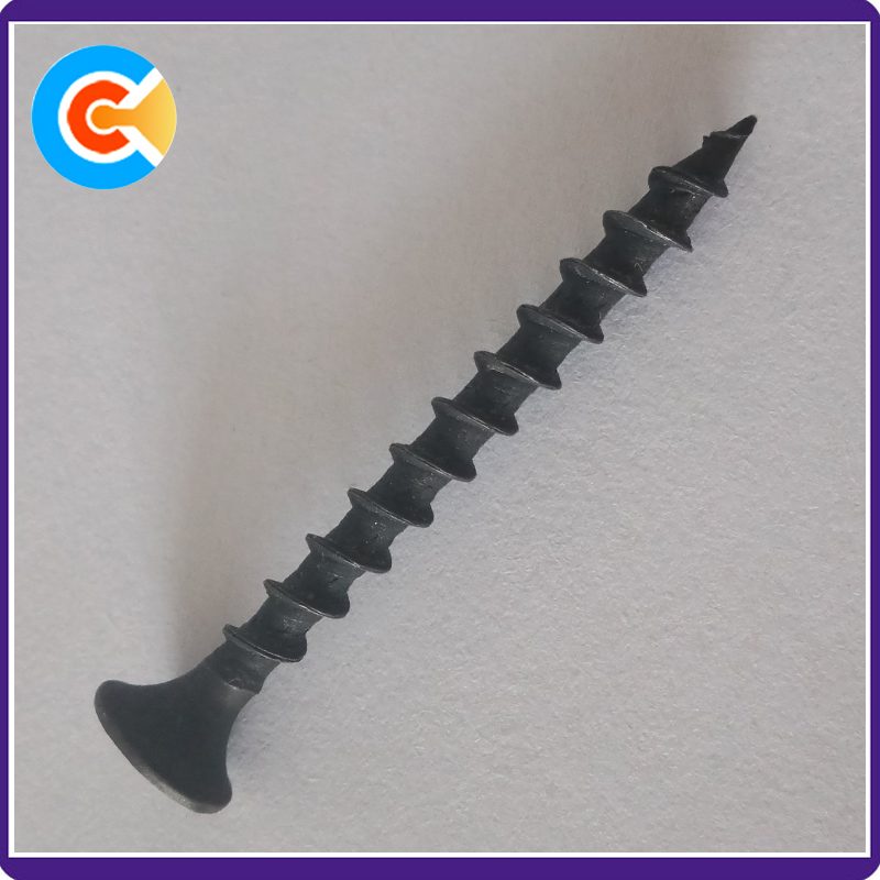 Black Carbon Steel M4 Pozi Drive Chipboard Screws