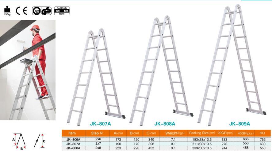 En131 Approved 3.4m 2*6 Aluminium Muli-Purpose Ladder Hinges