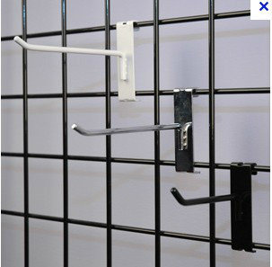 Chrome Plated Metal Gridmesh Display Hook (BX-029)