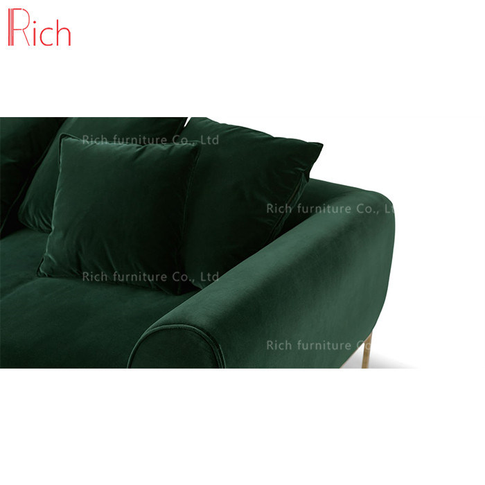 Home Furniture Sectional Lounge Sofa Set Reclining Velvet Sofa