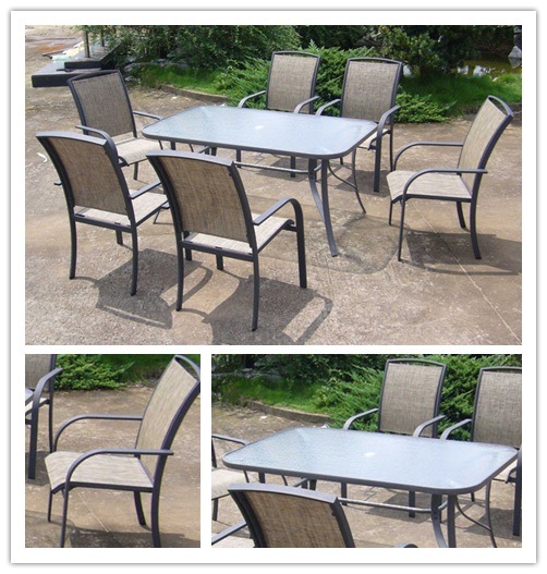 Garden Outdoor Designer Dining Table 6 Chairs Set (FS-1110+FS-5105)