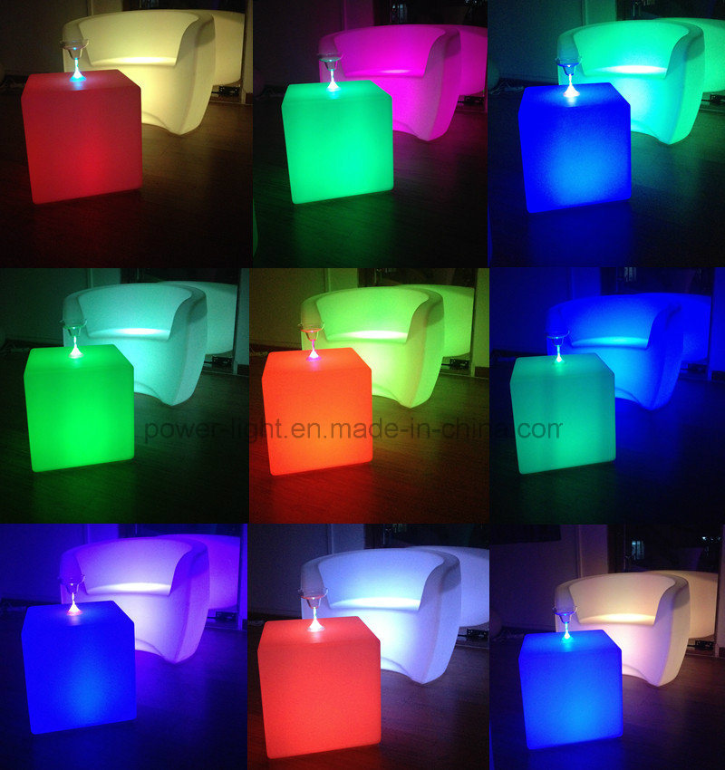 Lounge Furniture Light up Plastic LED Sofa