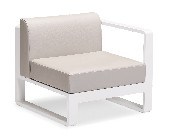 Aluminium Outdoor Sofa with White Frame