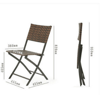 PE Rattan Chair Plastic Wood Desk Set Rattan Furniture