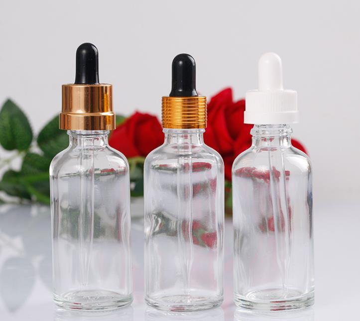Clear Essential Oil Attar Dropper Bottle Glass with Rubber Pipette