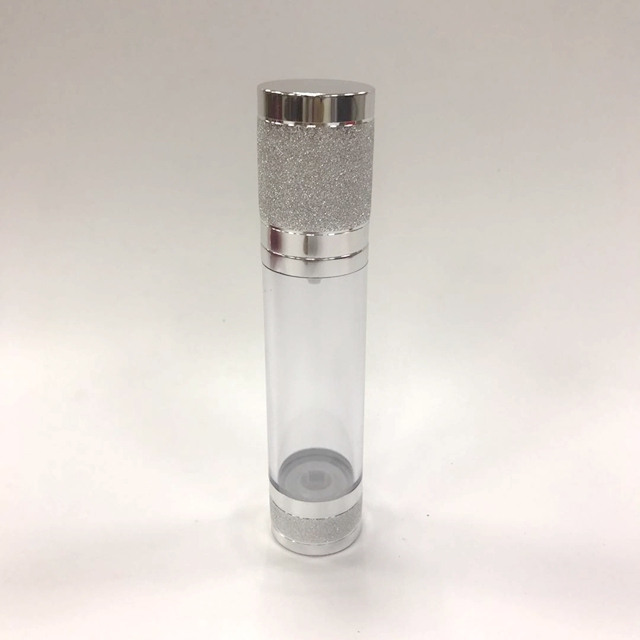 Shiny Sliver Airless Pump Bottle for Cosmetic 50ml