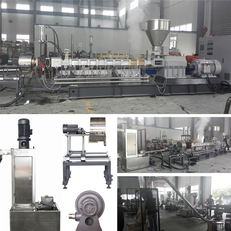 Plastic Extruder with Horizontal Water-Ring Hot Face Pelletizing Line