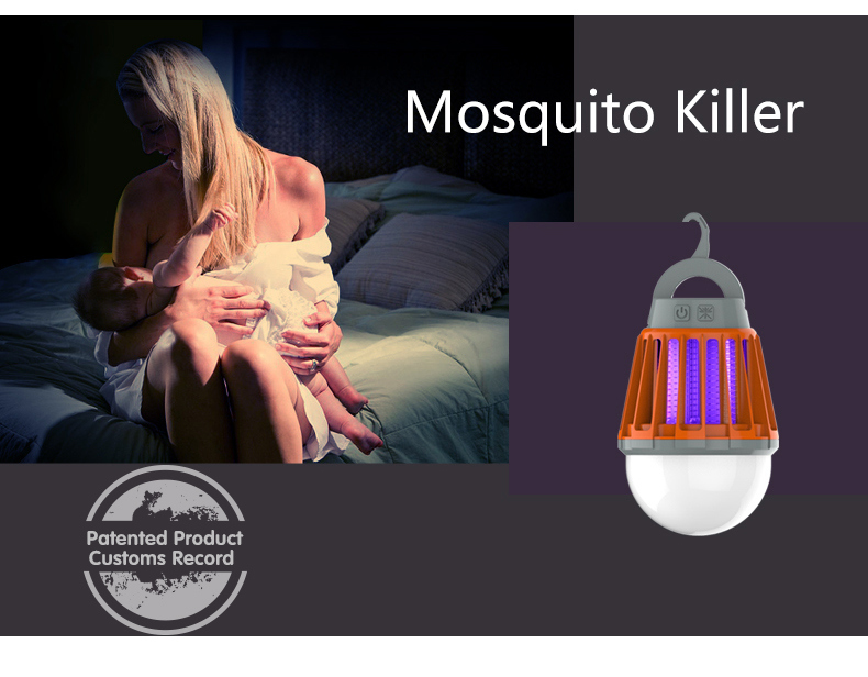 Newest Private Mode USB Port Charge Electric Mosquito Killer Lamp