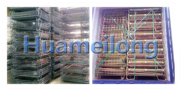 China High Quality Stackable Wire Mesh Crate for Champagne Storage