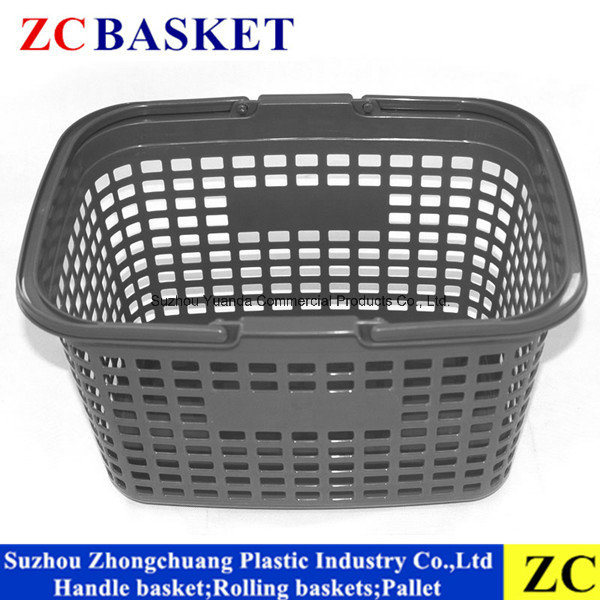 Zc-1 New PP Material Plastic Supermarket Hand Basket