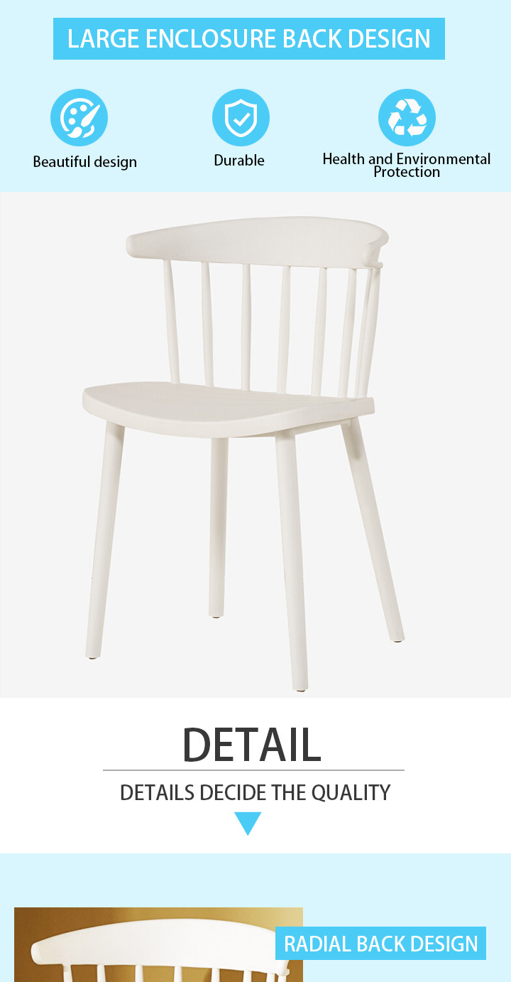 Fashion Simple Plastic Chair Coffee Chair Dining Chair (White)