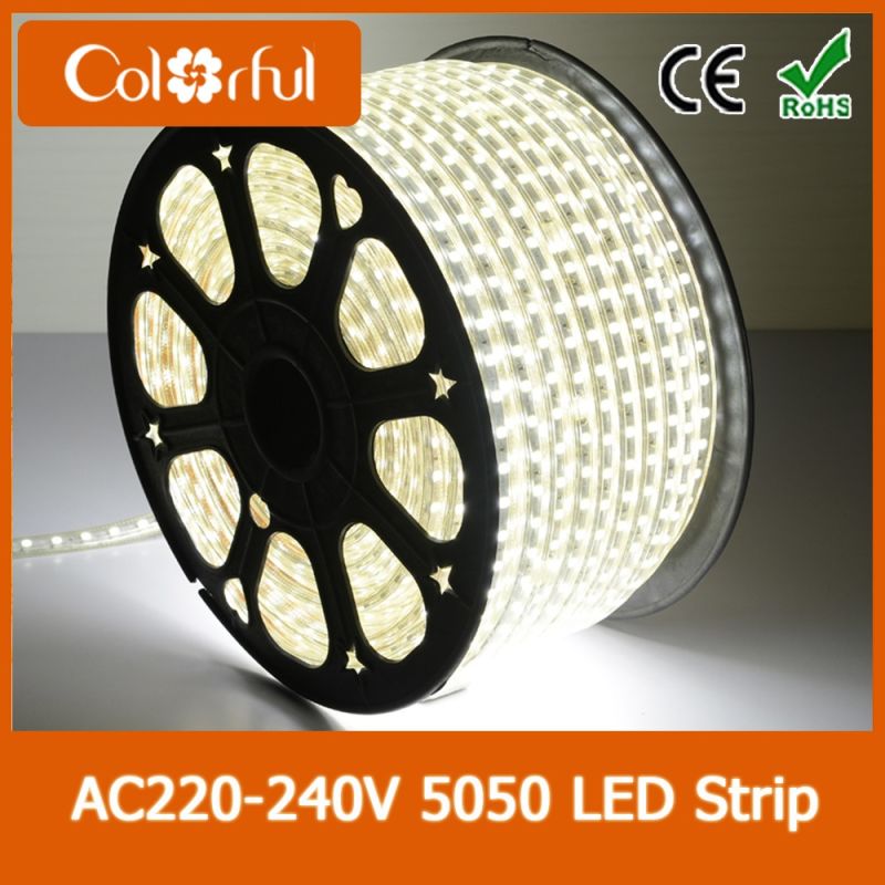 Long Life High Brightness AC230V SMD5050 LED Strip Light