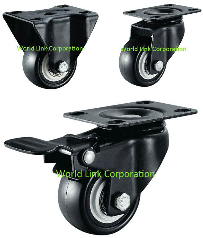 Black Steel Different Type Heavy Load PU Caster Wheel