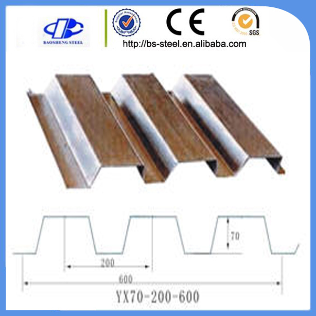 China Manufactory Ribbed Metal Floor Decking Sheet