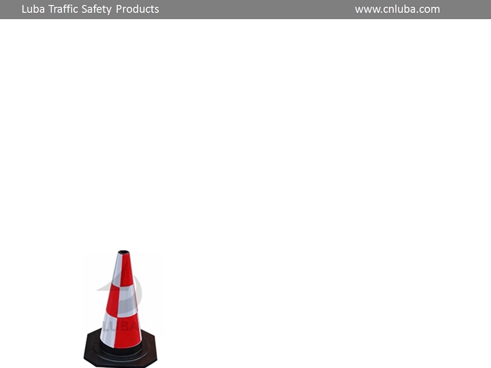 Multicolor Rubber 700mm Height Traffic Road Safety Cone