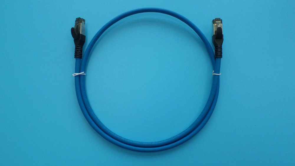 Cat 6A S/FTP 30m PVC/LSZH Blue Grey Patch Cord