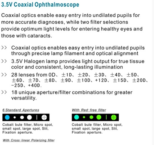 Wall Mount Ophthalmoscope Set Dm6g with Ce