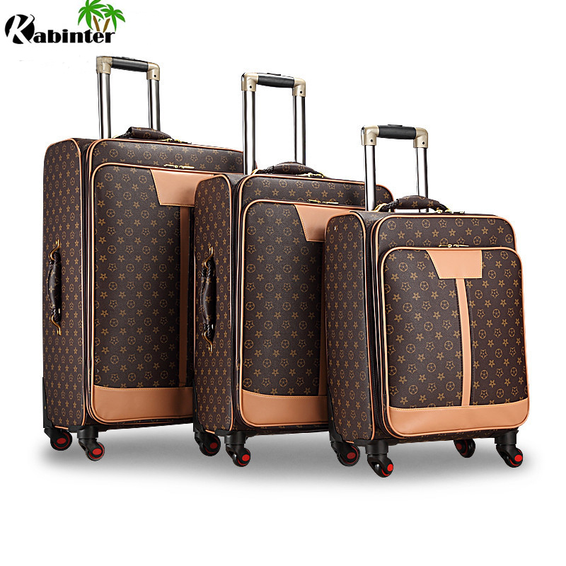 Newest Fashionable Trolley Luggage Set Leather Material Luggage Bag Travel Luggage
