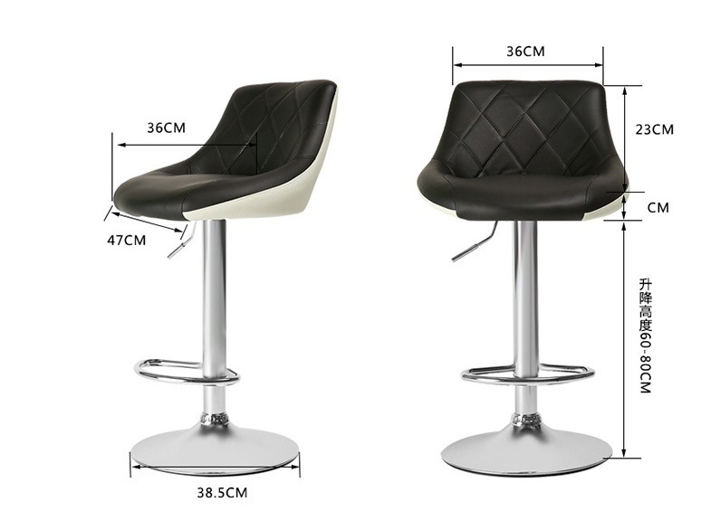 2016 The Hot Sale Black PU Bar Stools Zs-1021