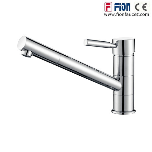 High Grade Brass Chromed Single Handle Bathroom Kitchen Faucet (F-12008)