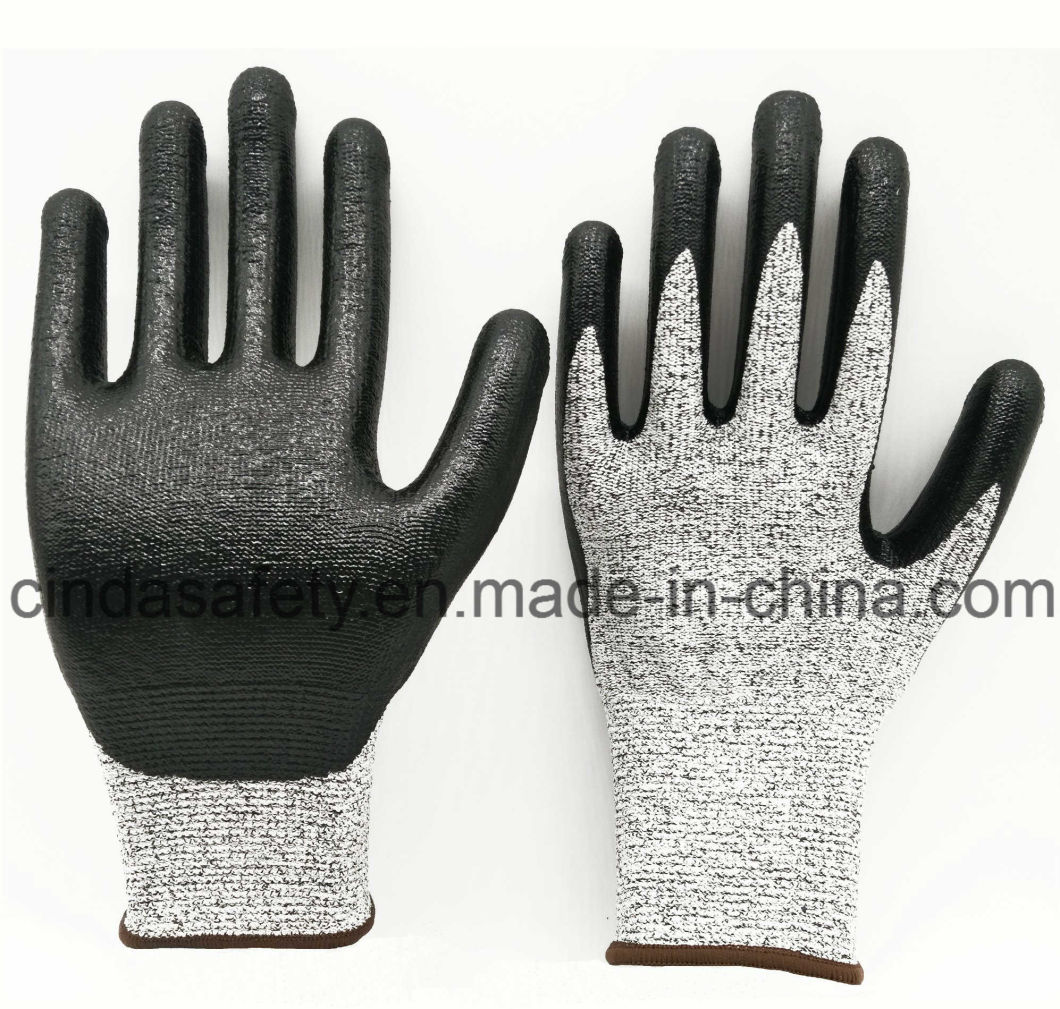 Hppe Cut Resistance Labor Protective Nitrile Smooth Working Glove