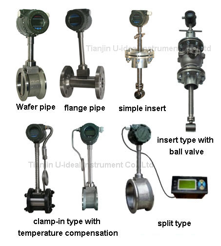 Piezoelectric Capacitance Vortex Flow Meter Natural Gas (steam) Flowmeter Indicator Volum Flow Transmitter Flow Rate Total Flow Mass Flowmeter