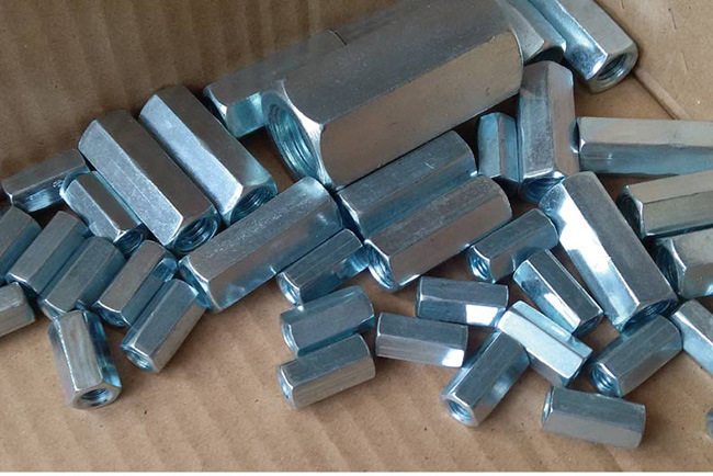 DIN 6334 Carbon Steel Zinc Plated Hex Rod Coupling Nut