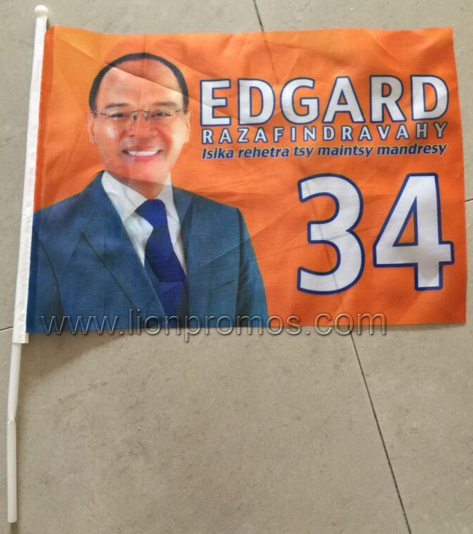 Customized Printing Presidential Election Campaign Giveaways Hand Held Flag