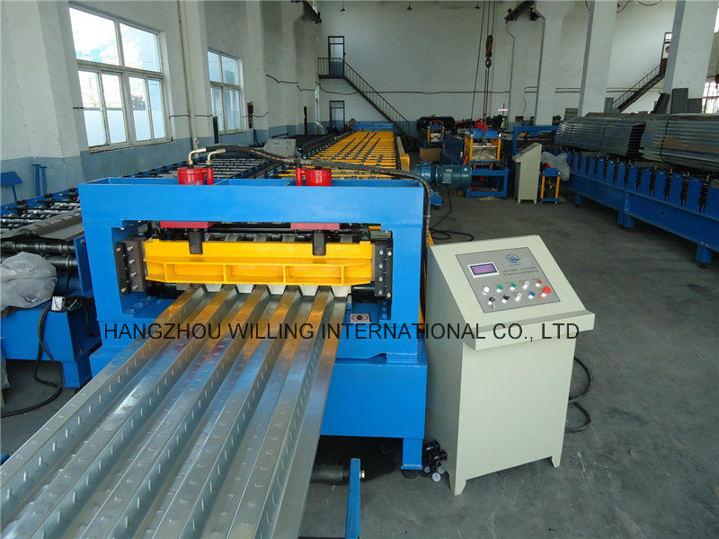 Steel Floor Deck Post Cutting Cold Roll Forming Machine