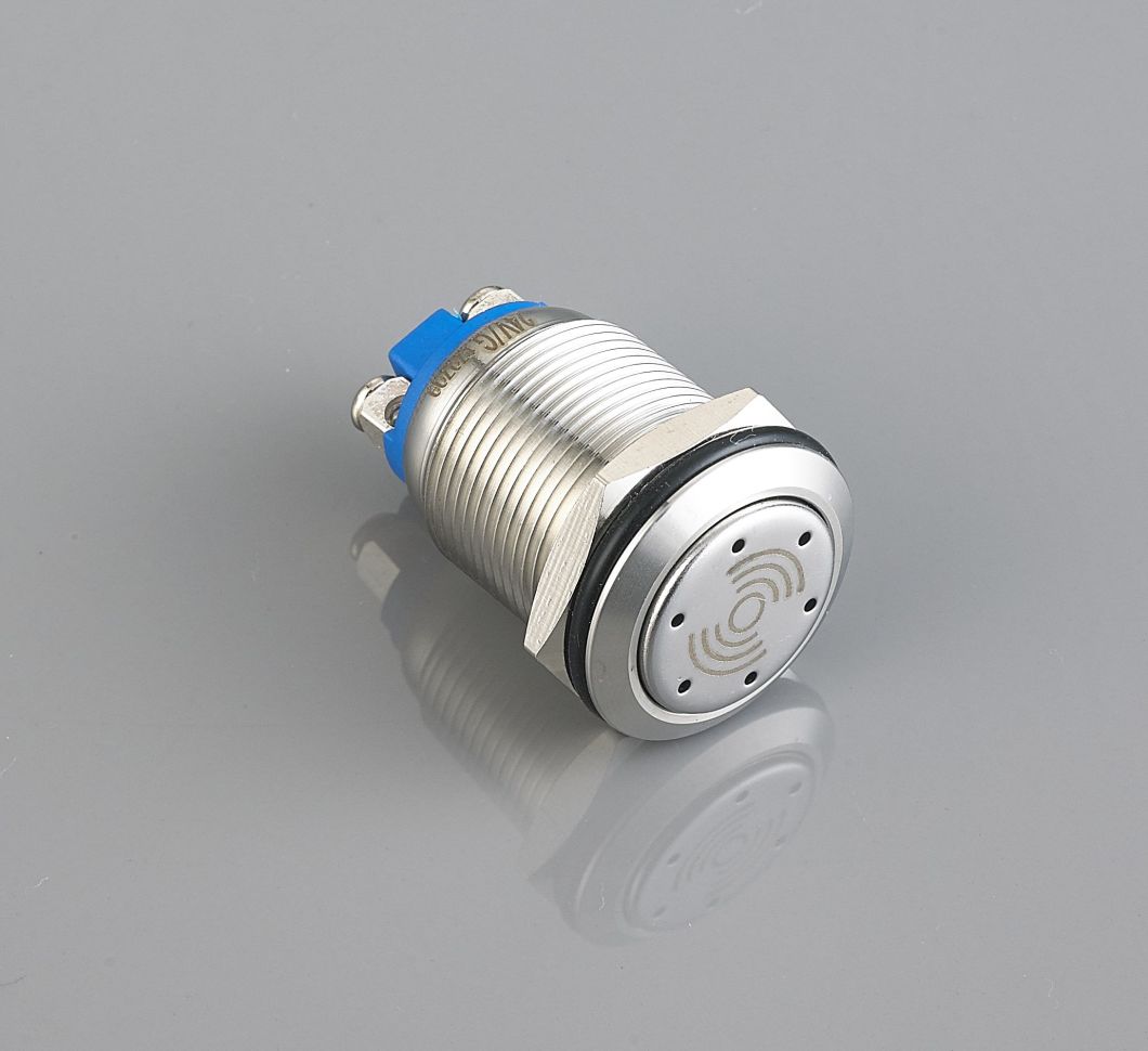 Hban Ce RoHS 19mm Stainless Steel Metal Illumination Flash Buzzer 24V