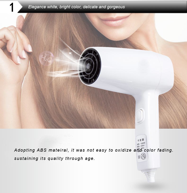 Round Plastic Hotel Wall Mounted Hair Dryer with Shaver Socket