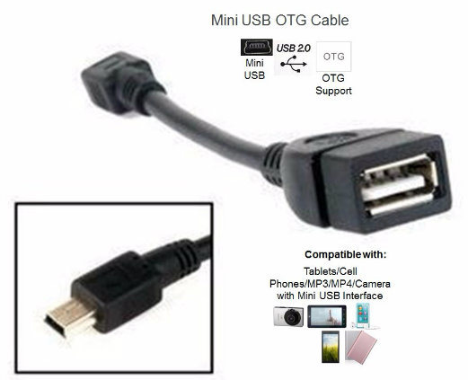 OTG Mini USB V3 1meter Cable with Pure Copper for Sumsung for MP3 for Tablet