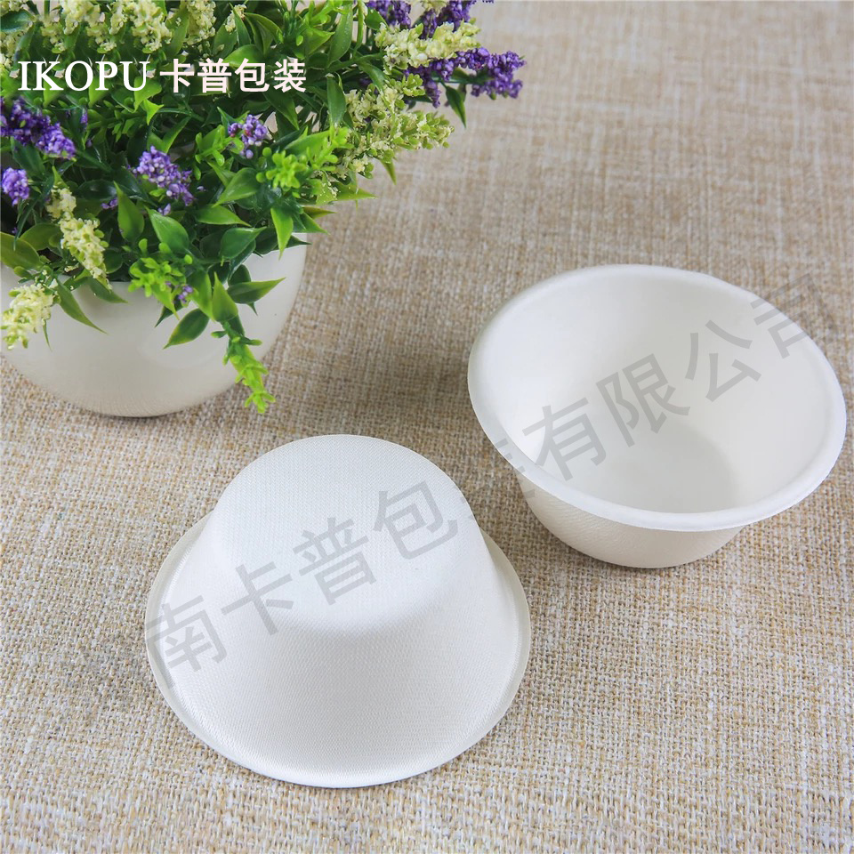 Custom Printed Disposable Paper Salad Bowl with Lid