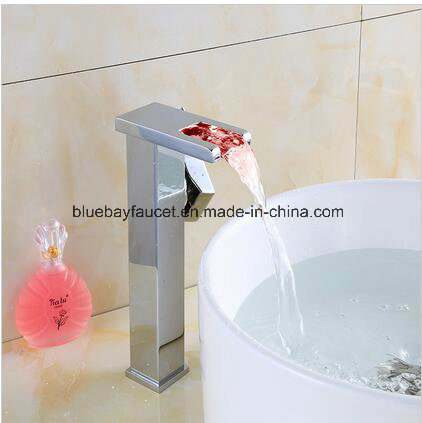 New High Quality Waterfall LED Lavatory Basin Sink Faucet