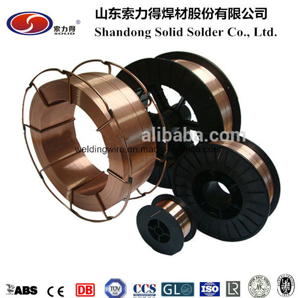 Copper Coated Low Carbon Steel Wire, Solder Wires, Er70s-6, 1.2mm, 15kg/Spool, MIG Welding Wire