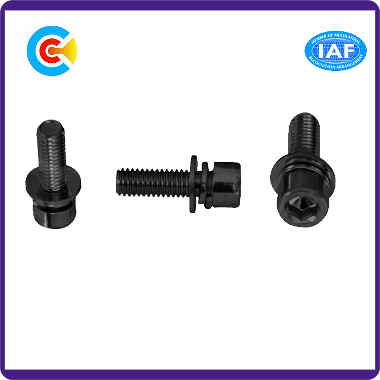 Custom Stainless Steel/4.8/8.8/10.9 Fastener Hexagon Cheese Head Screw with Washer